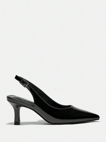 CUCCOO BIZCHIC Fashionabla svart spetsiga tå, högklackade stilettpumpar för kvinnor, lämpliga för arbete, dejt, fest, semester