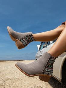 Styleloop Women's New Fashion Ankle Boots Fall - Grey - View 3