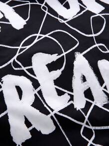 Kids/Tween Boys' Casual Letter Print Thick Warm Winter Parka Coat, Suitable For School, Garden, Beach, Birthday, Spring, Summer, Autumn, Winter Season - Multicolor - View 3