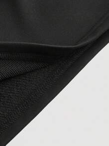 SHEIN MOD Plus Size Pearl & Bowknot Decor Vintage Straight-Leg Pants - Black - View 4