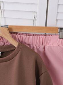 2pcs Casual Long Sleeve Set For Teenage Boys