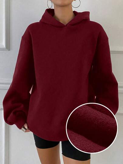 DAZY New Autumn Fashion Basic Hooded Casual Fleece Sweatshirt For Women