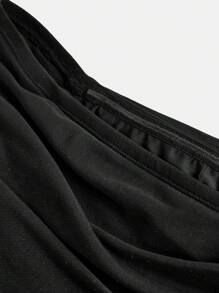 SHEIN Girlism Teen Girl Elegant Off-Shoulder Ruched Waist Dress - Black - View 6