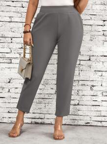 SHEIN LUNE Plus Size Women's Casual Commuter Pants