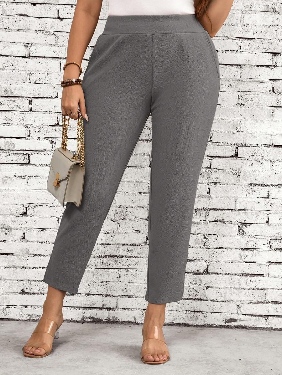 SHEIN LUNE Plus Size Women's Casual Commuter Pants