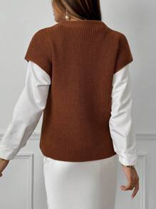 Chiquease Women's Solid Round Neck Batwing Sleeve Casual Knitted Sweater, Spring Summer