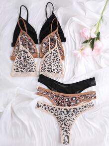 6 piezas/set Conjunto de ropa interior estampada transpirable - Multicolor - Ver 3