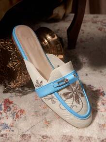 CUCCOO TILAWA Women's Solid Color Patchwork Flat Casual Shoes, Summer Daily Wear Fall - Blue - View 7