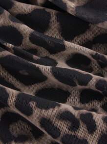 SHEIN MOD Plus Size Retro Cute Vintage Y2k Leopard Print Cami Top, For Summer - Multicolor - View 4