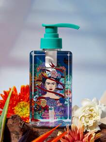 Frida Kahlo X SHEIN Portable Floral & Butterfly Print Pressure-Dispense Bottle, 450ml, Gift Set, Day