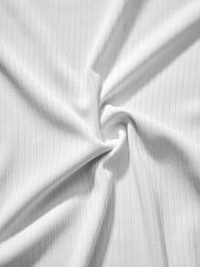 Slaydiva Vestido Midi de Cetim Branco Solto de Manga Lanterna Elegante e Apropriado para Festas, Encontros e Reuniões, Para Mulheres Plus Size, Primavera Outono - Branco - Visão 8