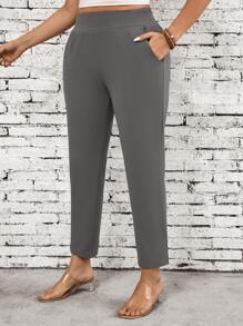 SHEIN LUNE Plus Size Women's Casual Commuter Pants