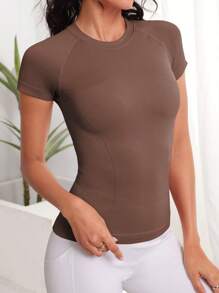 SHEIN Velisys 2 chiếc áo thun thể thao crop top hở lưng dành cho nữ tập gym - Nhiều màu - Xem 5