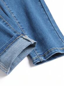 Manfinity LEGND Jeans casuales de corte slim con bolsillo y desgastados para hombre