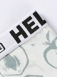 4pcs/Pack Men's Simple Letter Print Casual Boxer Briefs - Multicolor - View 7