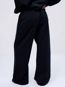 MUSERA Pantalón de chándal de pierna ancha con detalle de bolsillo, para primavera, vacaciones, aeropuerto, vacaciones de verano casual