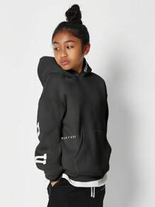 SUMWON Sudadera con capucha de diseñador Sumwon International, estilo urbano oversize, suéter deportivo de invierno y otoño, sudadera tipo varsity con letras juveniles