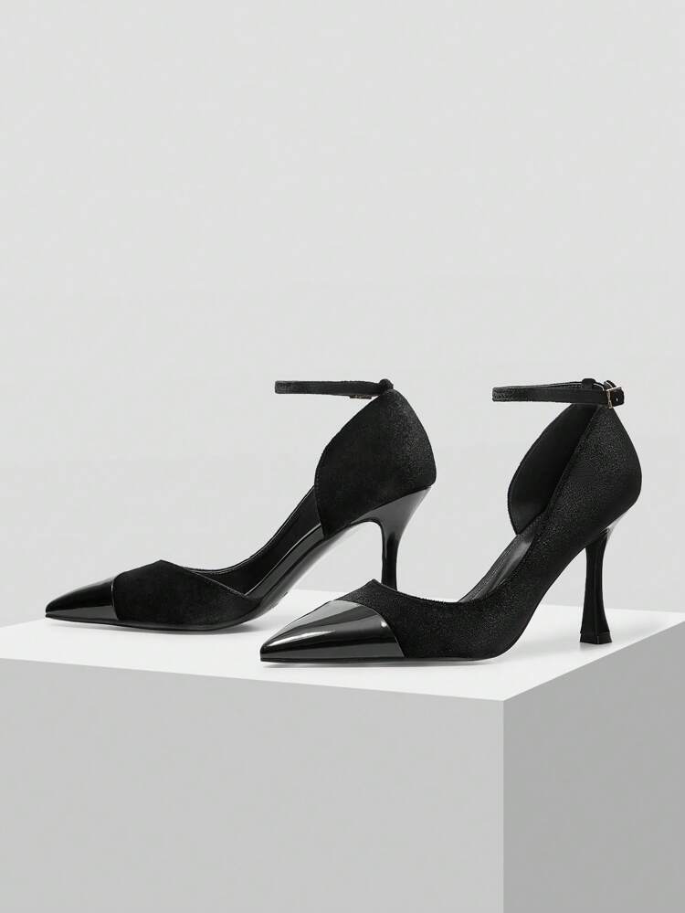 FASHIONABLE POINTED TOE HIGH HEEL PATCHWORK PUMPS, FOR NEW YEAR HOLIDAY, VALENTINES FOR CHRISTMAS