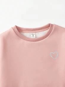 Tween Girls 2 件套加厚羊毛连帽衫和圆领套头衫，多种款式，温暖休闲，适合秋冬季