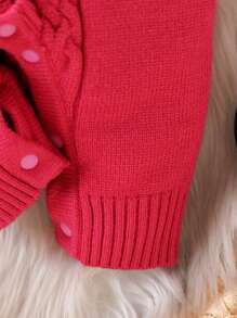 Newborn Baby Girl Fashionable & Cute All-Match Knitted Sweater Jumpsuit, Clothes Outfits For Fall And Winter