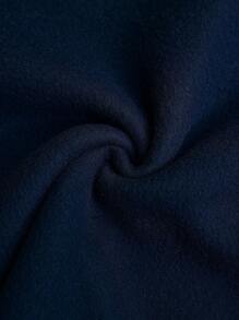 SHEIN 2pcs Casual Sweatshirt And Sweatpants Set For Tween Boys - Navy Blue - View 5