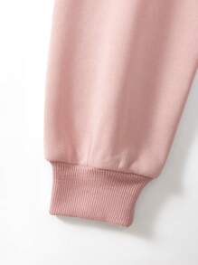 Tween Girls 2 件套加厚羊毛连帽衫和圆领套头衫，多种款式，温暖休闲，适合秋冬季