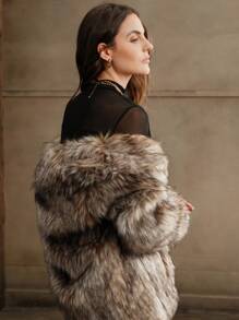 Anewsta Women's Fluffy Fluffy Jacket