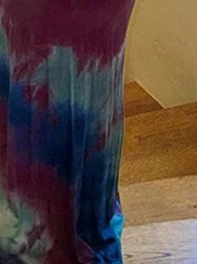 SHEIN Slayr Phụ nữ Tie-Dye In Side Slit Hem Trang bị Dây đeo Spaghetti Váy mini sành điệu - Nhiều màu - Xem 5