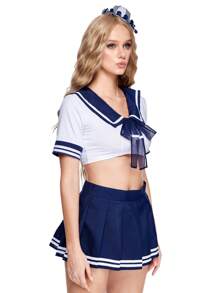 ROMWE J-Fashion COSplay School Student Uniform Role-Play Outfit - Multicolor - View 6