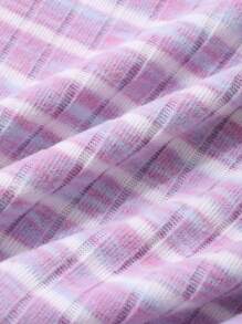 DAZY Women's Round Neck Long Sleeve Minimalist T-Shirt, Casual Everyday Wear,Back To School Clothes - Pink - View 4