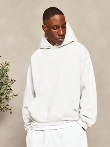 SUMWON Sudadera con capucha premium de felpa pesada y cómoda con bolsillo central, ropa casual de calle, ropa de estar en casa para otoño e invierno, esencial diario