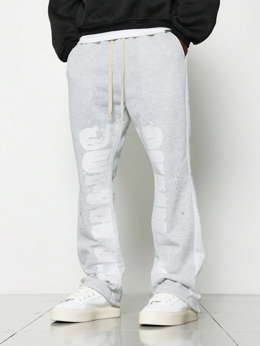 SUMWON Pantalón de chándal de rendimiento atlético con estampado lateral, ropa de estar en casa con ajuste ceñido, pierna entapizada, tobillo elástico, para trotar, gimnasio, entrenamiento, ropa deportiva de invierno