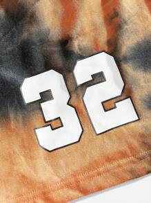 Manfinity NXTstreet Men's Tie Dye Loose Knit Short Sleeve T-Shirt Set - Orange - View 5