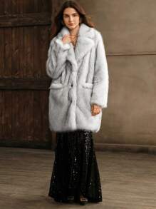 Anewsta Mid-Length Fluffy Fluffy Cardigan For Women, Classic Versatile Design
