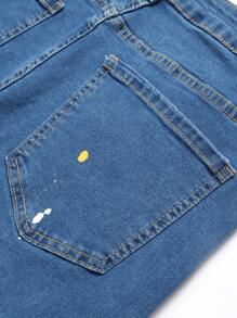 Manfinity LEGND Jeans casuales de corte slim con bolsillo y desgastados para hombre