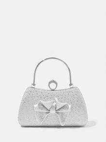 CUCCOO TILAWA 女士水钻蝴蝶结装饰高跟凉鞋 - 銀色 - 查看 6