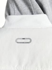 NEON BLANC Men's Reversible Varsity Collar Jacket Suitable For Autumn And Winter - Black and White - View 8