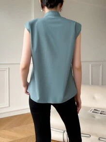 Seusyu Women Blouses - Dusty Blue - View 2
