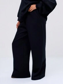 MUSERA Pantalón de chándal de pierna ancha con detalle de bolsillo, para primavera, vacaciones, aeropuerto, vacaciones de verano casual