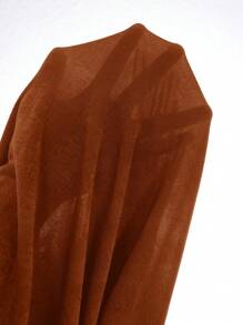 Modelyn Women's Long Sleeve V-Neck Rhinestone Embellished Waist Dress, Spring And Autumn Long Evening Dresses - Brown - View 7