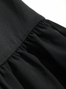 DAZY 女士优雅露肩收腰长袖纯色连衣裙，秋季，生日舞会礼服，秋季女装 - 米色 - 查看 10