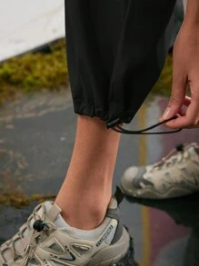 In My Nature Women's Outdoor Sports Water-Resistant Wide Leg Pants Hiking Women Clothes - Black - View 6