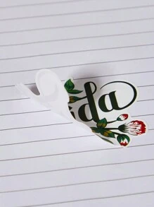 Frida Kahlo X SHEIN Paquete de 55 pegatinas con motivos florales y de letras, para regalar - Multicolor - Ver 4