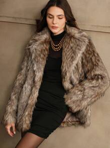 Anewsta Women's Fluffy Fluffy Jacket