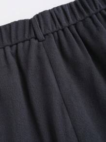 SHEIN Unity 女士高腰羊毛直筒下摆阔腿休闲裤，秋冬