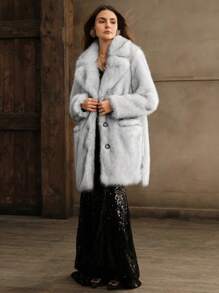 Anewsta Mid-Length Fluffy Fluffy Cardigan For Women, Classic Versatile Design