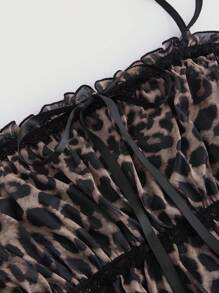 SHEIN MOD Plus Size Retro Cute Vintage Y2k Leopard Print Cami Top, For Summer - Multicolor - View 3