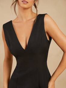 L'Amorae Vestido mini con espalda profunda y detalle de gran lazo