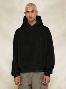 SUMWON Áo hoodie mùa đông cỡ lớn ấm áp, áo nỉ dày, đồ mặc ở nhà, áo nỉ trơn cổ điển, đồ mặc dạo phố, đồ thể thao, đồ dùng thiết yếu cho đô thị - màu đen - Xem 1