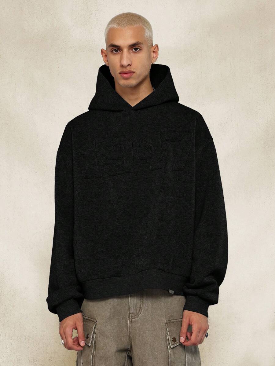 SUMWON Áo hoodie mùa đông cỡ lớn ấm áp, áo nỉ dày, đồ mặc ở nhà, áo nỉ trơn cổ điển, đồ mặc dạo phố, đồ thể thao, đồ dùng thiết yếu cho đô thị - màu đen - Xem 1